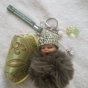 Green and Gray Baby Keychain